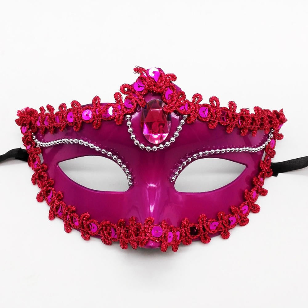 Halloween Mask Masquerade Princess Half Face Lace Plus Flower Children Adult Eye Mask Female Party Performance Props