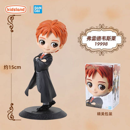 14cm Original Bandai Q Posket Harry Potter Series Versão Personagem Draco Malfoy Hermione Action Figure Anime Colecionável Bonecas Infantis