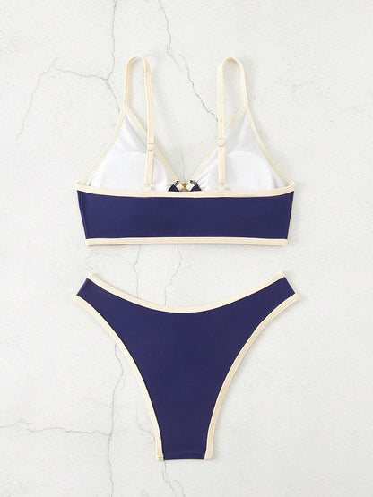 Micro Bikini Halter Swimsuit For Women 2025 Sexy Swimwear Brazilian Bikini Set Thong Biquini Swim Suits Blue Beachwear Female