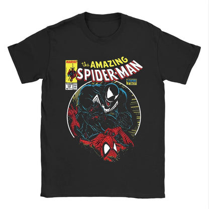 Vintage Spider-Man Comic Retro Comic Men Print T Shirts Merch Spiderman Loose Tees for Men Women Cotton Harajuku Y2k T-shirts