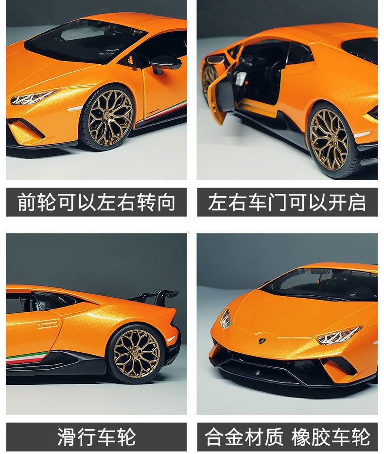 Bburago 1:24 Lamborghini Huracan Performante Carro de Liga Fundido e Veículos de Brinquedo Modelo de Carro em Miniatura para Crianças