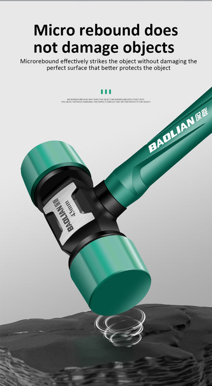 Martelo de Instalação de Cabeça Dupla Multifuncional 27/36/43mm Martelo de Borracha Antiderrapante Antivibração Ferramenta Profissional