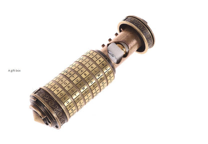 BRONZE Leonardo Da Vinci Code Toys Metal Cryptex Locks for Wedding Gifts Valentine's Day Gifts
