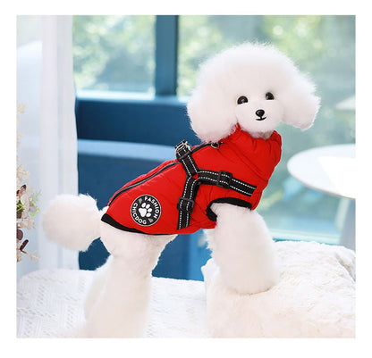 Casaco para Cães e Gatos Colete para Pet Colete para Cães e Gatos Colete Peitoral para Cães e Gatos Design com Zíper Moletom Quentinho para Filhotes Roupinhas 4 Cores