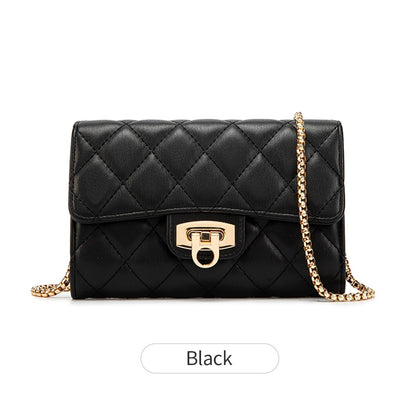 Stylish women's quilted handbag/wallet highquality PU leather crossbody bag casual portable versatile women's clutch