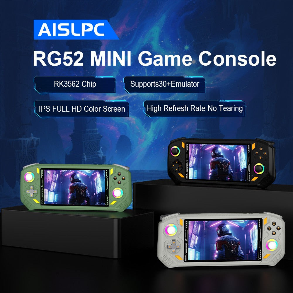 AISLPC RG52 MINI Handheld Game Console 5.5" IPS Screen 2.4G WIFI 22000+Games RK3562 Dual System Portable Handheld Video Player