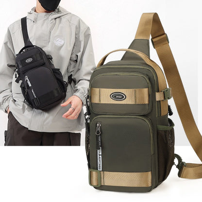 Men Riding Backpack Large Capacity Chest Bag Lightweight Crossbody Sling Bag Casual Outdoor Shoulder Pack for Men Crossbody Bags