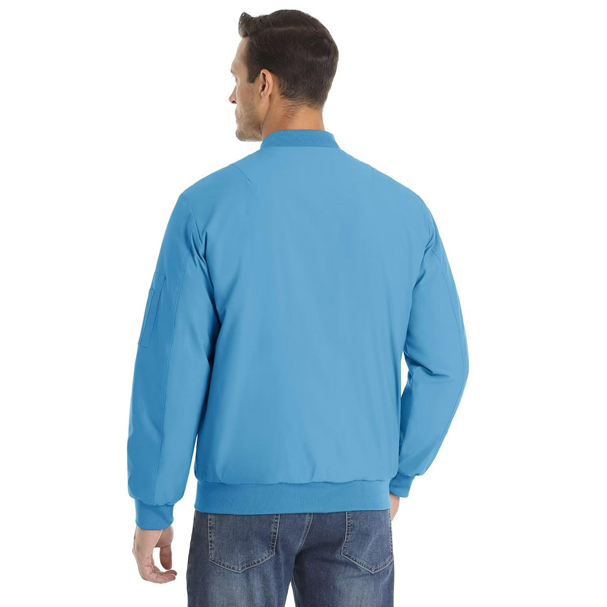 MAGCOMSEN Men's Aviator Jackets Thick Warm Orange Lining Bomber Jackets Fall Winter Casual Windproof Coats