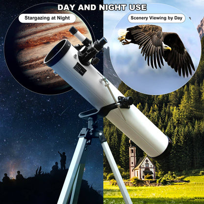 Telescópio Astronômico Abertura de 76mm Telescópio Profissional Refrator para Iniciantes em Astronomia Presentes