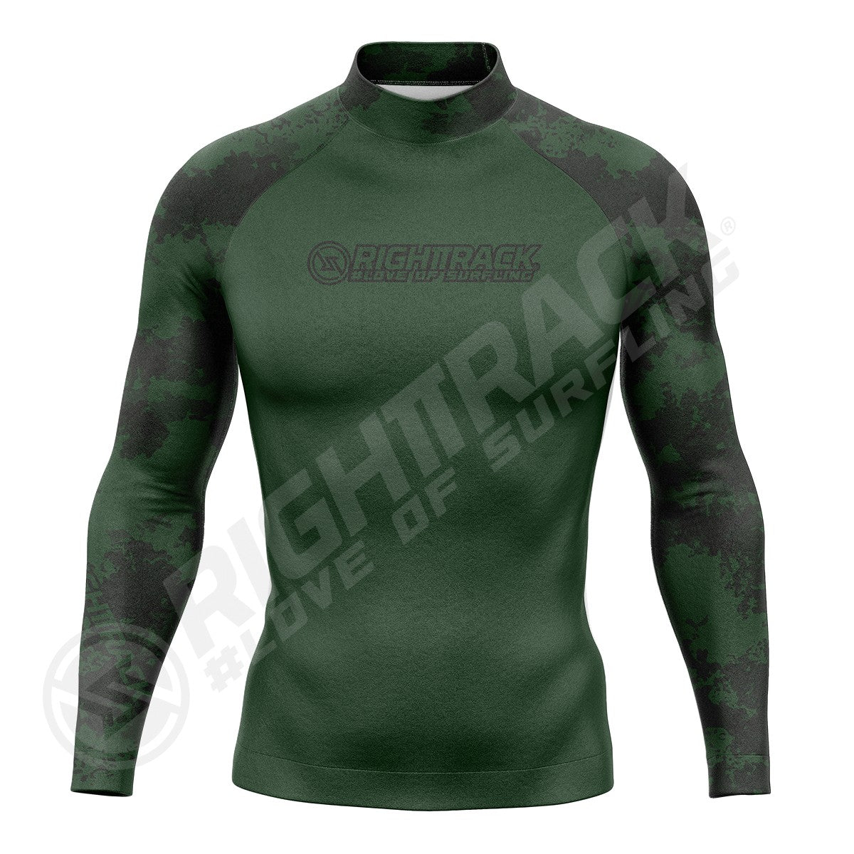 Hot Men's Rashguard Surfing Shirt Camo Lycra Fabrics RIGHTTRACK Surf Sportswear Beach UV Swimwear UPF50+ Clothes