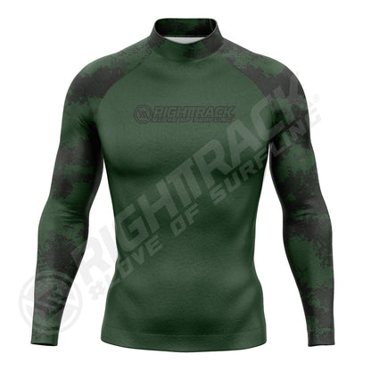 Hot Men's Rashguard Surfing Shirt Camo Lycra Fabrics RIGHTTRACK Surf Sportswear Beach UV Swimwear UPF50+ Clothes