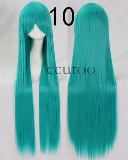 ccutoo 100cm Peruca de Cosplay Reta Sintética de Cabelo Longo de Alta Temperatura 82 Cores Disponíveis