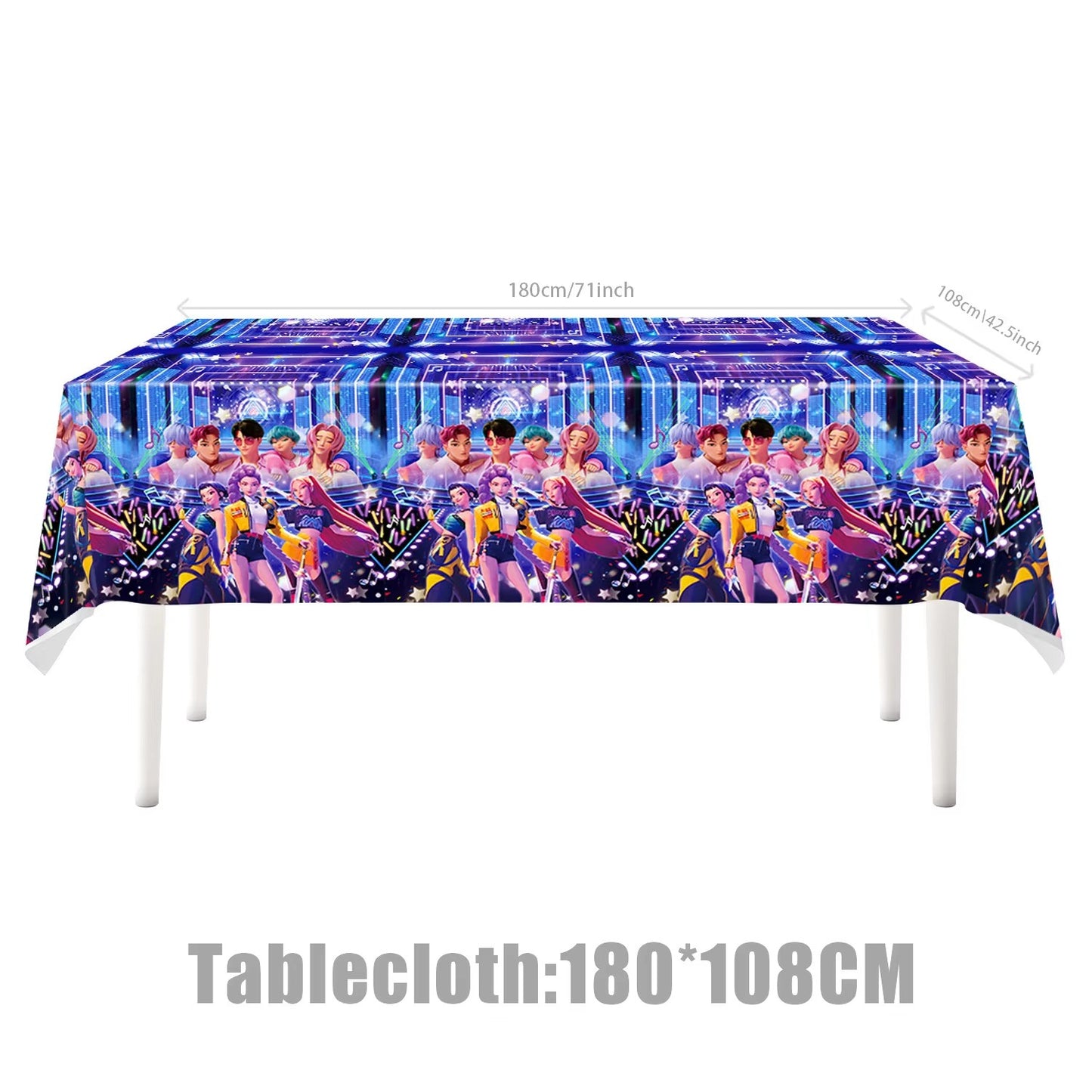 Hot K-Pop Birthday Party Decoration Set Kids Tableware Balloons Cups Plates Napkins Cake Topper Banner Gift Bag - Party Supplies