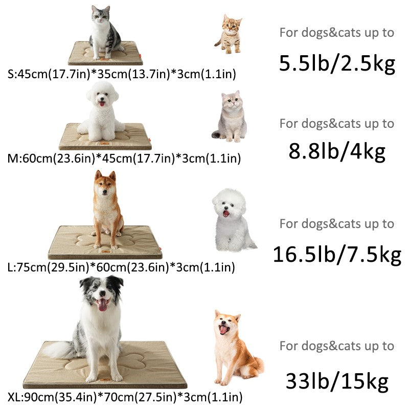 Cama de Cachorro Lavável de Inverno Almofada Reversível para Caixas de Transporte Cama Macia e Fofa para Canis Colchão para Cachorros Grandes, Médios e Pequenos
