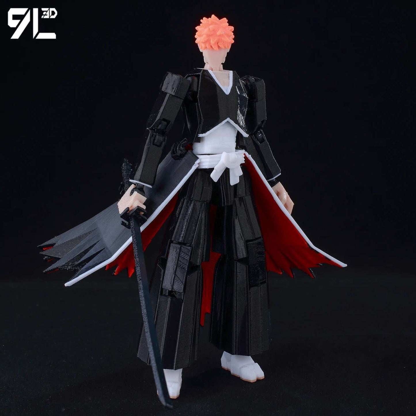9L3D Lucky13 Titan 13 Ichigo Kurosaki Anime Action Figure Dummy 13 Espada Posável Máscara Oca Modelo Decoração Surpresa de Aniversário