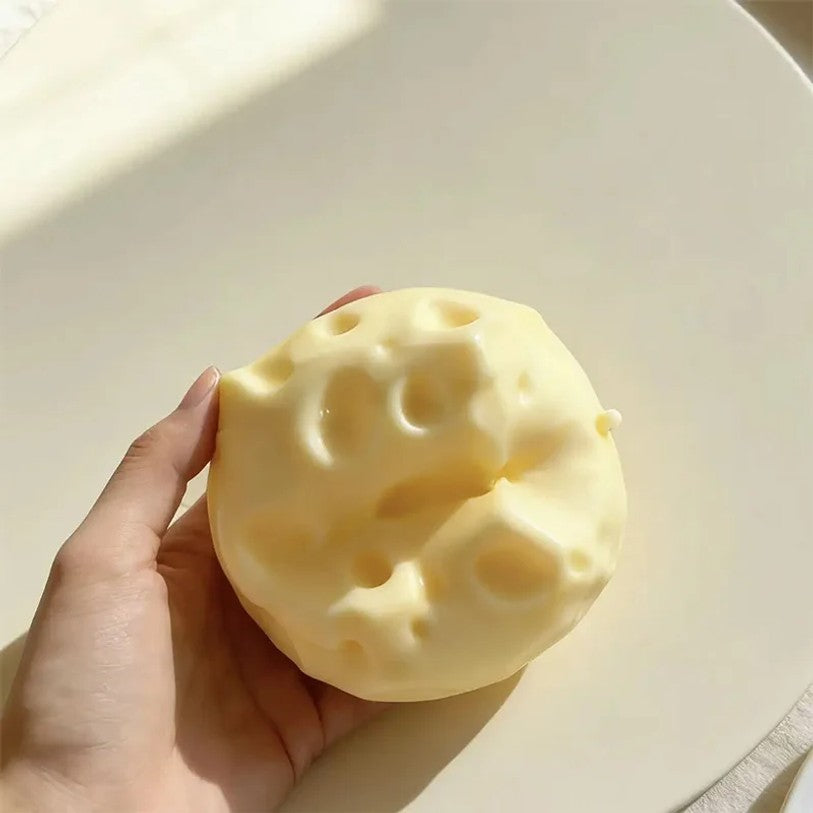 Genuine Vaseline Filled Giant Cheese Squishy Toy 1/3Pcs Soft Squeeze Stress Relief Ball Cute Cheese Shape Slow Rebound Fidget
