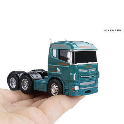Minicaminhão de Reboque de Contêiner 1:64 Brinquedo Modelo de Liga Série de Carros Diecast com Veículos de Metal de Fricção Modelo Clássico Presente Infantil