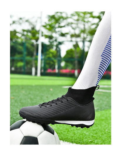 Men Fast Soccer Shoes Professional TF/FG Indoor Futsal Football Field Boot Unisex Society Cleats Long Spikes Sneaker Comfortable