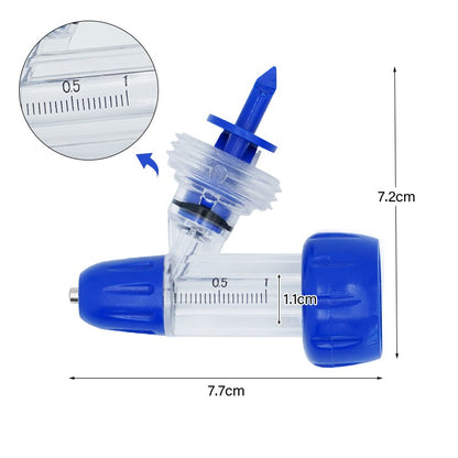Seringa Veterinária Automática Contínua 1/2/5/10Ml Injetor de Vacina Ajustável para Animais Acessórios de Injeção para Gado Ovinos Bovinos