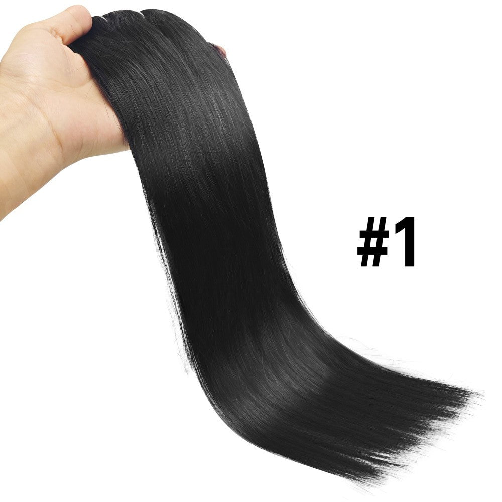 Extensões de Cabelo Tic Tac Cabelo Humano Real cor #4 Castanho Chocolate Extensões de Cabelo Tic Tac 8 peças Cor Preto Natural 26 Polegadas