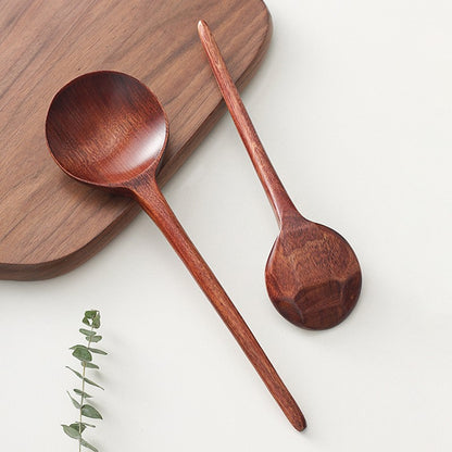 Colher de Madeira para Ramen Sopa Colher Grande Cabo Longo para Servir Misturar Cozinhar Concha de Madeira Utensílios de Cozinha Talheres de Restaurante