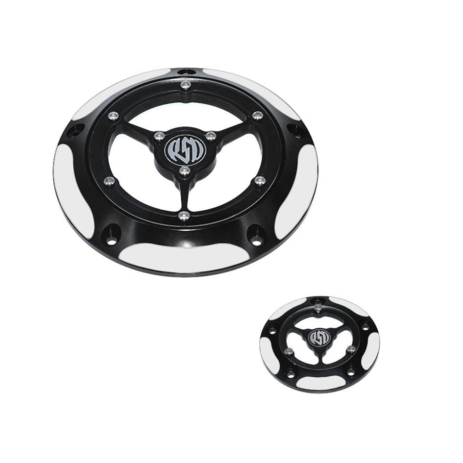 Modificação de motor Glide, Road King, Softail, Breakout: tampa lateral e tampa de embreagem de vidro transparente