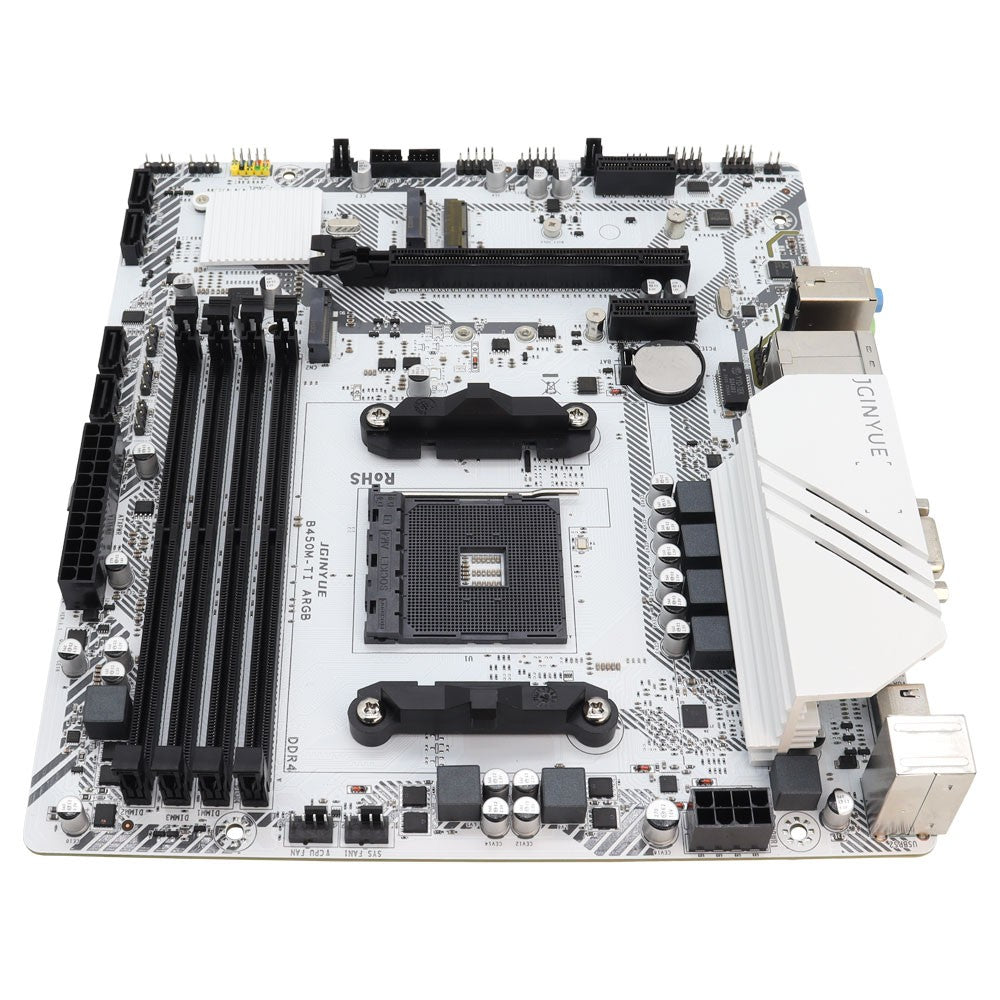 1PC B450M-TI ARGB Motherboard M.2 NVME ARGB PC Motherboard AMD Processor Dual-Channel 4*DDR4 Memory AM4 USB Mainboard