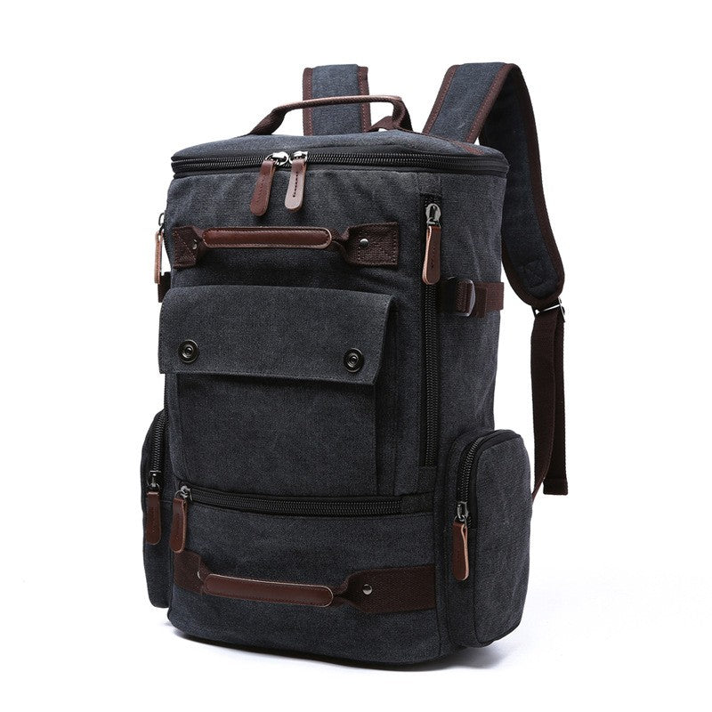 Mochila Masculina Vintage Lona Mochila Escolar Masculina Bolsas de Viagem Mochila de Grande Capacidade Mochila para Laptop Bolsa de Alta Qualidade
