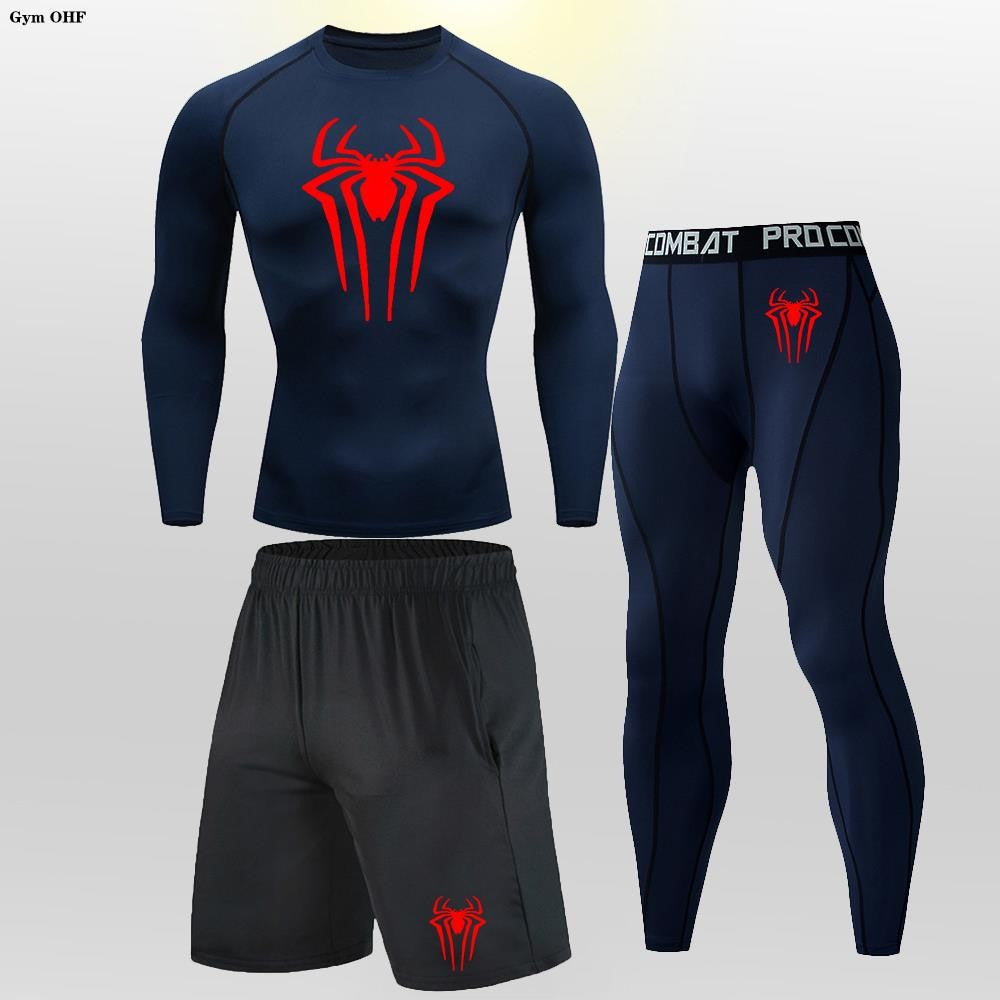 Thermal Man Underwear Set Spi/Der Compression T Shirt Leggings Yoga Sets Fitness