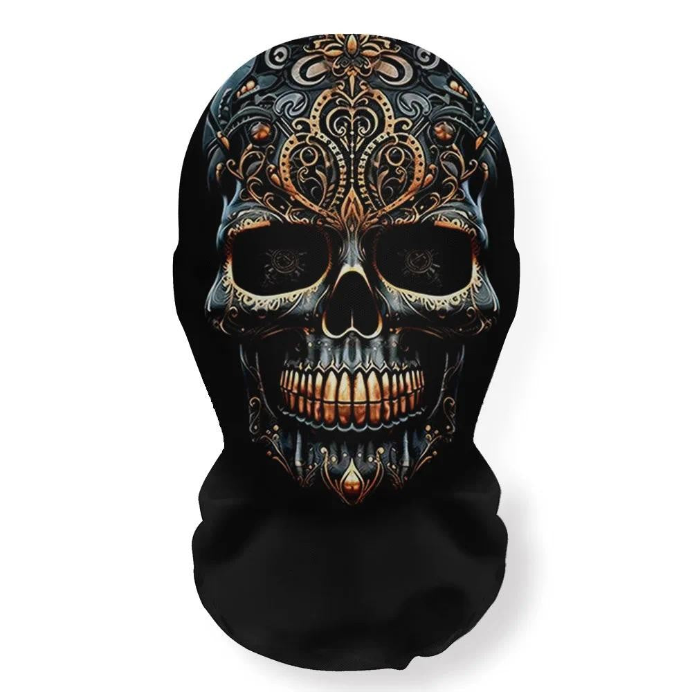 1-Piece 3D Horror Skull Breathable Sun-Proof Headgear Mask, Washable, Prank & Gag Mask