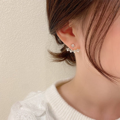 New High-end Atmosphere Decoration Shine Fashion Women Temperament Personality Exaggerated Earring Wedding Jewelry Birthday Gift