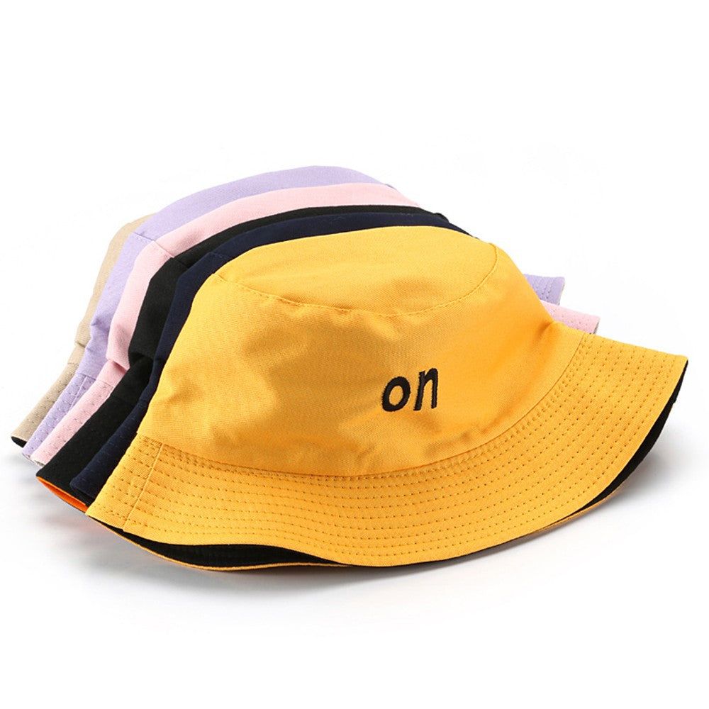 FS Orange Pink Bucket Hats For Men Luxury Women Hip Hop Panama Cap Cotton Double-sided Winter Windproof Fisherman Hat Bob Homme