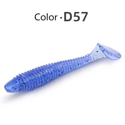 Iscas de Pesca MEREDITH Swing Impact FAT 75mm 85mm 180mm Iscas com Cauda de Remo Wobbler Isca Macia de Pesca para Baixo Isca de Silicone