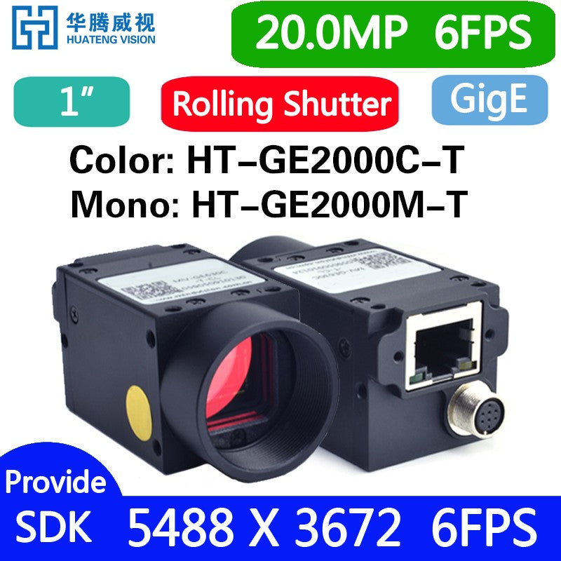 Gigabit Ethernet GigE Visão Computacional Câmera Industrial Colorida Rolling Shutter Montagem C Fornece SDK Windows Linux Demonstração Python