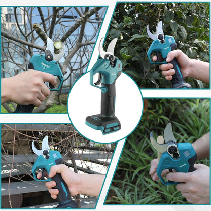 Tesoura Elétrica a Bateria Makita 18V para Poda de Galhos e Folhas em Árvores Frutíferas de Jardim, Podador de Galhos Recarregável