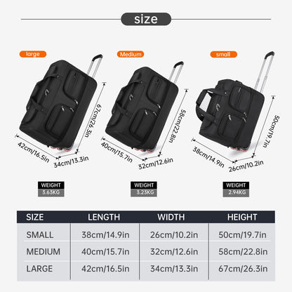 Airline Checked Bag Foldableing Overseas Moving Luggage Bag with Trolley Travel Luggage Rolling Travel Storage Bag Luggage Bag Men's Extra Large Capacity