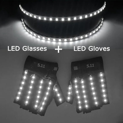 Cyberpunk Futuristic Luminous Glasses Rave Cyber light up Goggles LED glowing visor glasses for EDM music show props