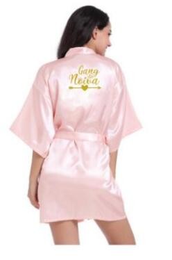 2019 New Bridesmaid Robes Robes Bridal Robes Light Pink Satin Robe Bridesmaid Robes Wedding
