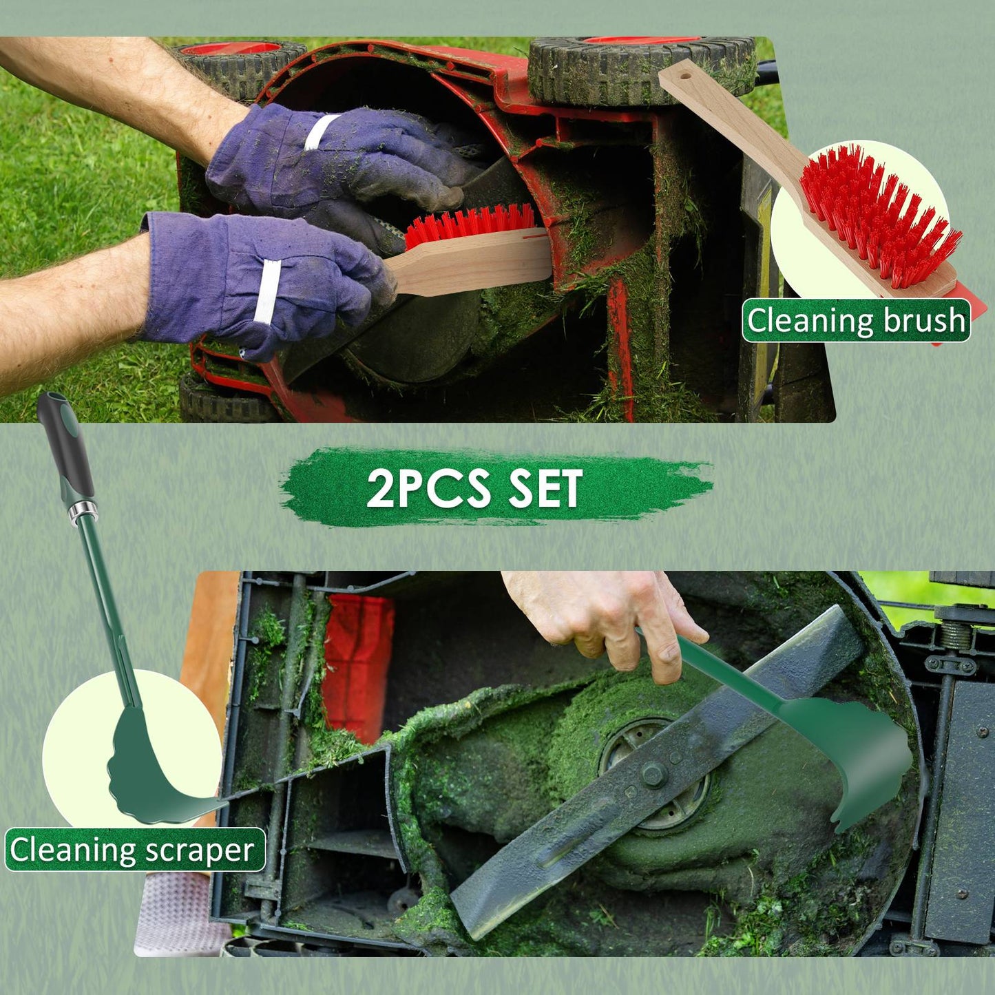 Lawn Mower Cleaning Tools Deck Scraper Garden Lawn Mower Blade Cleaner