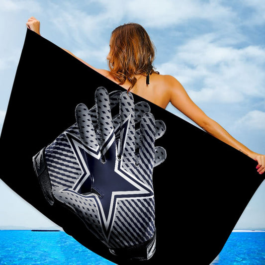 Dallas C-Cowboys Prayer Big Microfiber Beach Towels Quick Dry Towel Sand Beach Towels Pool Towel for Travel Swim Pool Yoga