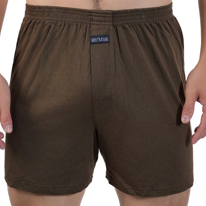 1PC Big Underpants Solid Pajama Bottoms At Home Plus Size Boxers Brief For Men High Waist Allo Pants Cotton Slacks Sleep Bottoms