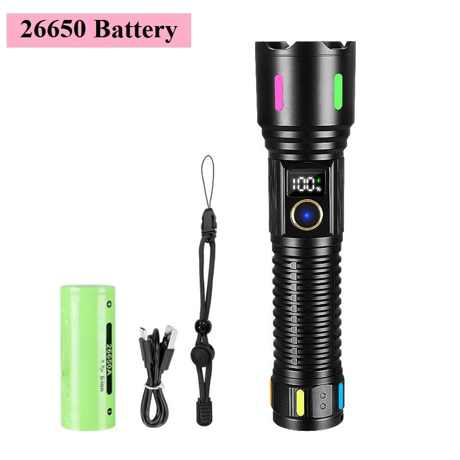 60000000LM Most Powerful Led Flashlight 3500M Long Range Torch High Power Led Flashlights Rechargeable Strong Tactical Lantern