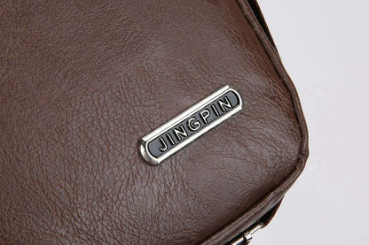 Men‘s PU Shoulder Bag Messenger Bag Casual Waterproof Nylon Zipper Pocket Handbag Fashion Tote Travel Male Crossbody Bags