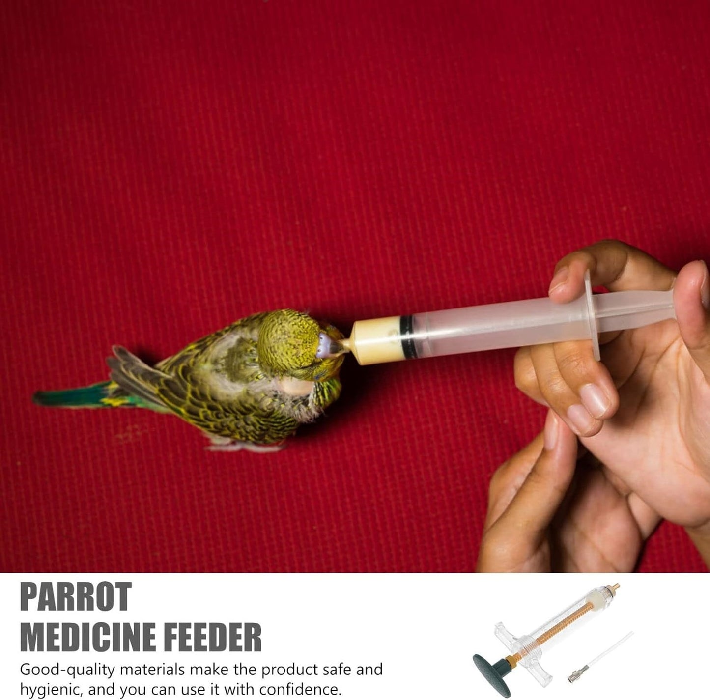Seringa de Alimentação Contínua de Aço Plástico para Papagaio e Pombo, Injeção Veterinária, Alimentador de Pássaros para Gado e Cães - 10/20/30/50/100ml