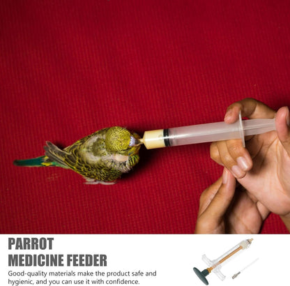Seringa de Alimentação Contínua de Aço Plástico para Papagaio e Pombo, Injeção Veterinária, Alimentador de Pássaros para Gado e Cães - 10/20/30/50/100ml