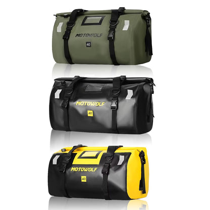 Motorcycle Waterproof Tail Bag Travel Outdoor Dry Luggage Roll Pack Bag 20 /40/66 Motorbike Luggage Backpack Motorcycle Seat Bag