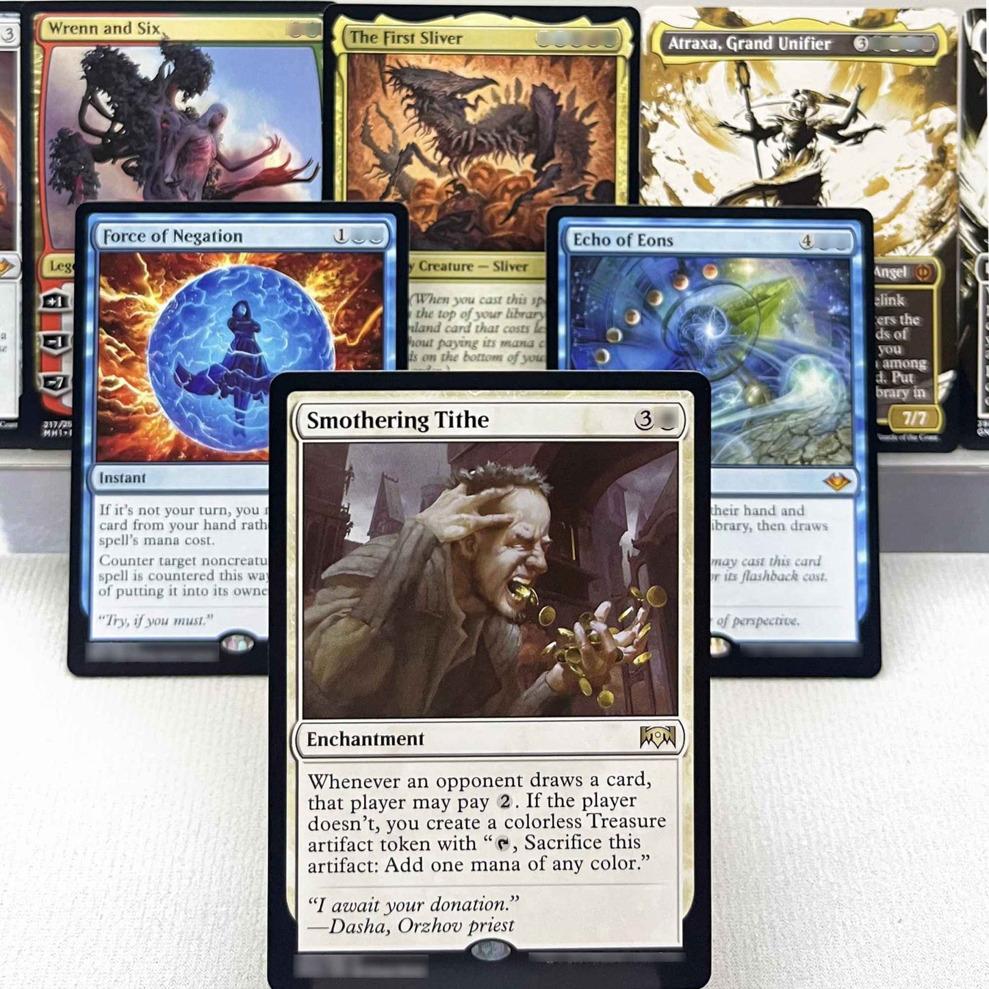 AFR C19 CC1 WOT DMR DMU ONEHOLO12-002 cartas mágicas tiamat Tcg proxy Extorsionista do Cais Tutor Mundano Coleta Sufocante