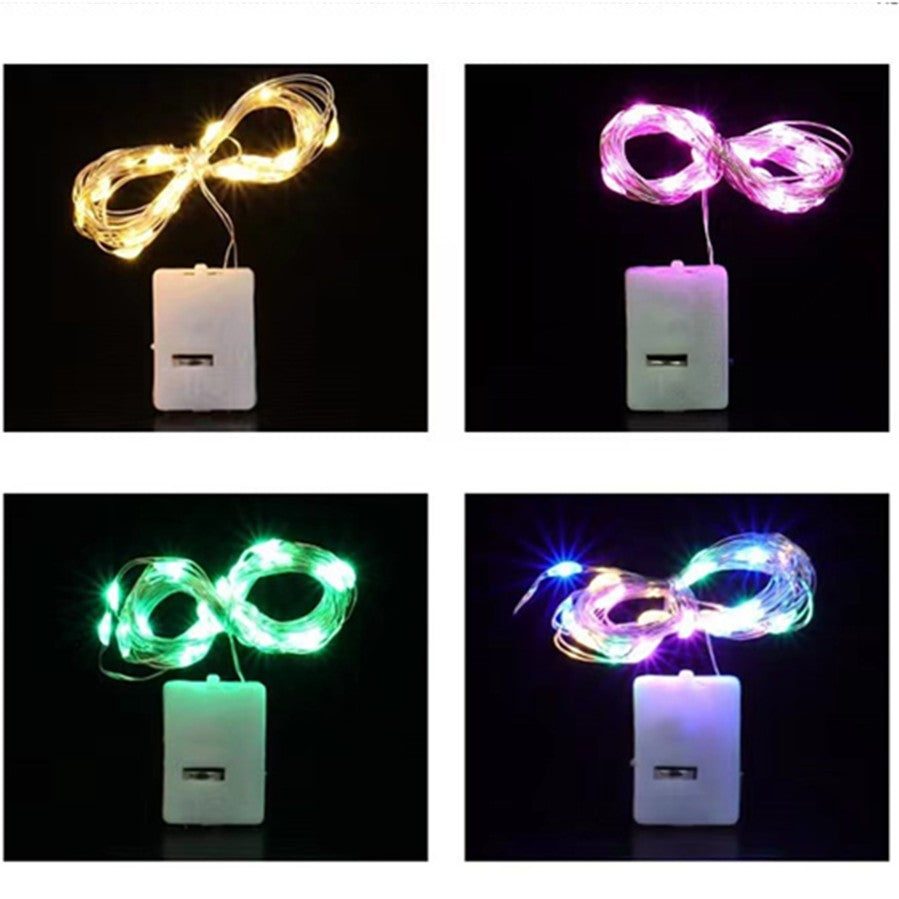 With Battery LED String Lights Copper Silver Wire Garland Light Fairy Lights Party Decoration for Christmas Wedding 1/2/3M