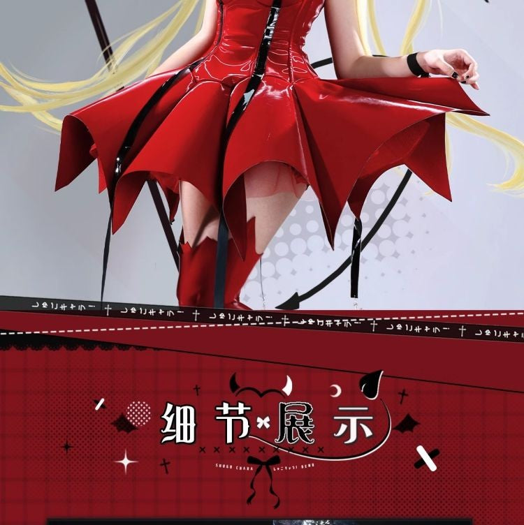 Utau Tsukiyomi Devil Costume Shugo Chara Cosplay Costume Full Set Anime Halloween Party Carnival Stage Performance Show