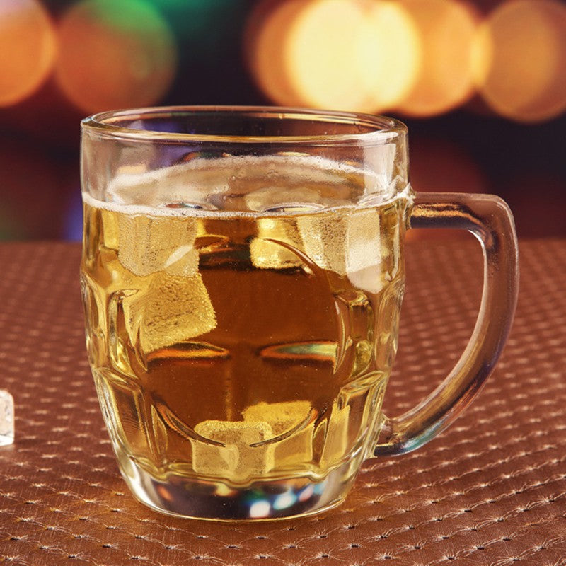 2 Peças de Copos de Vidro Engrossados Transparentes 260ml Caneca de Cerveja com Alça para Bar Festa em Casa Copo de Chá Copos de Água Copo Pequeno de Chopp